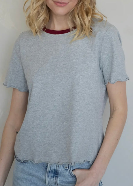Loren Lettuce Hem T-Shirt
