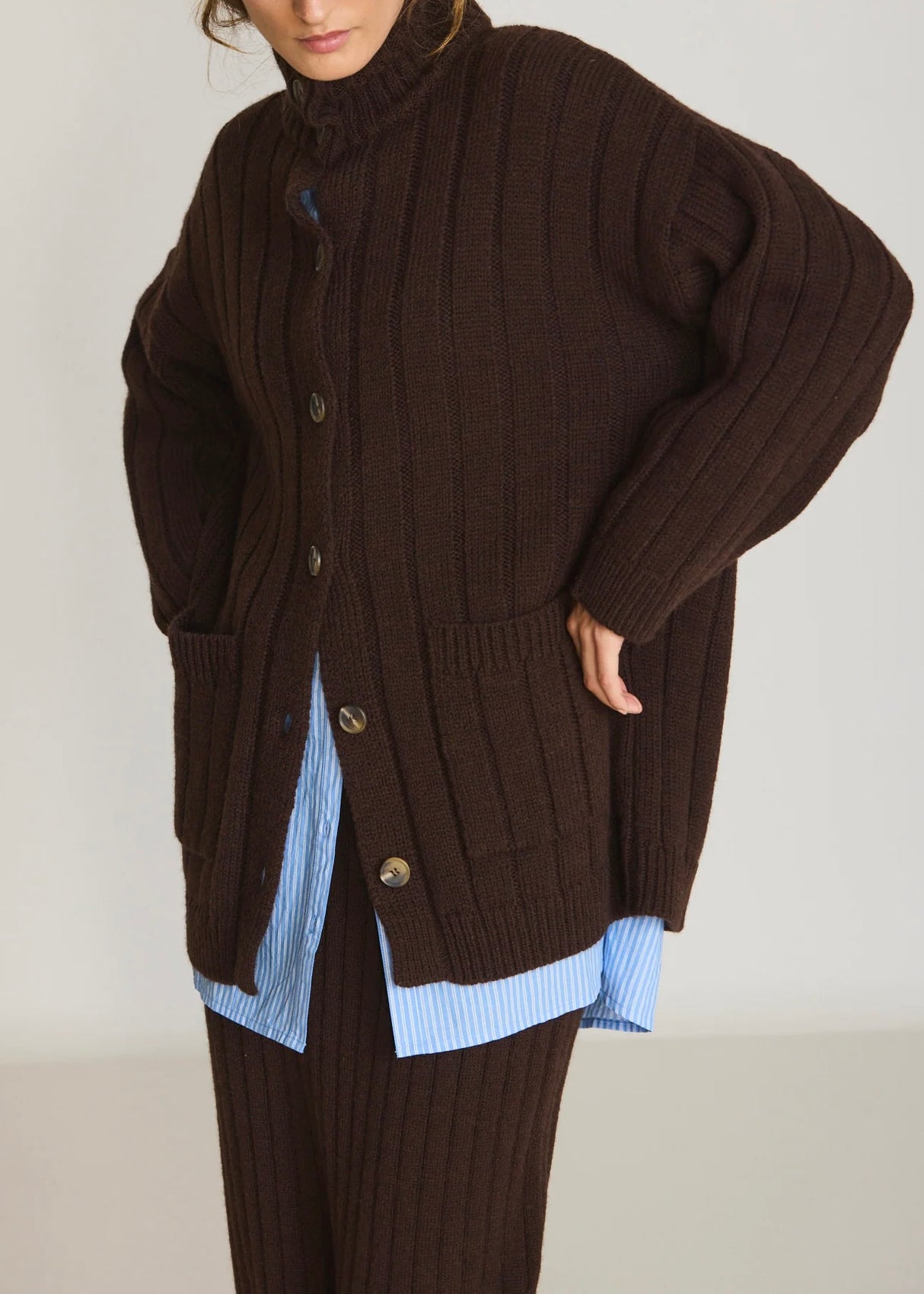 Ribbed Knit Cardigan