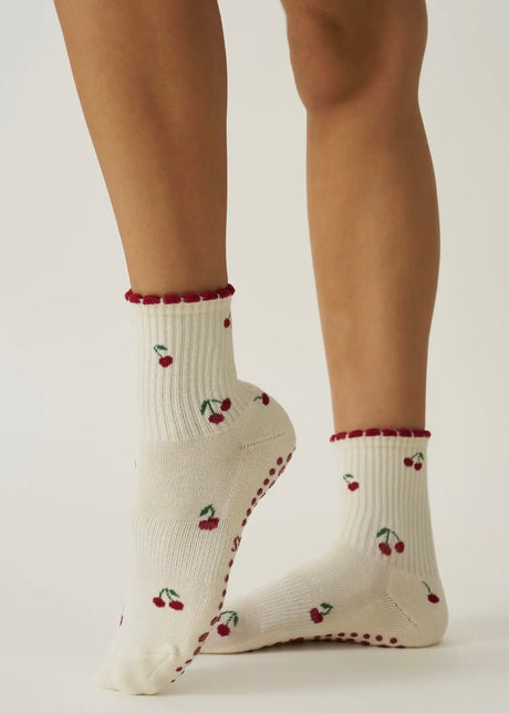 Little Cherry Grip Socks