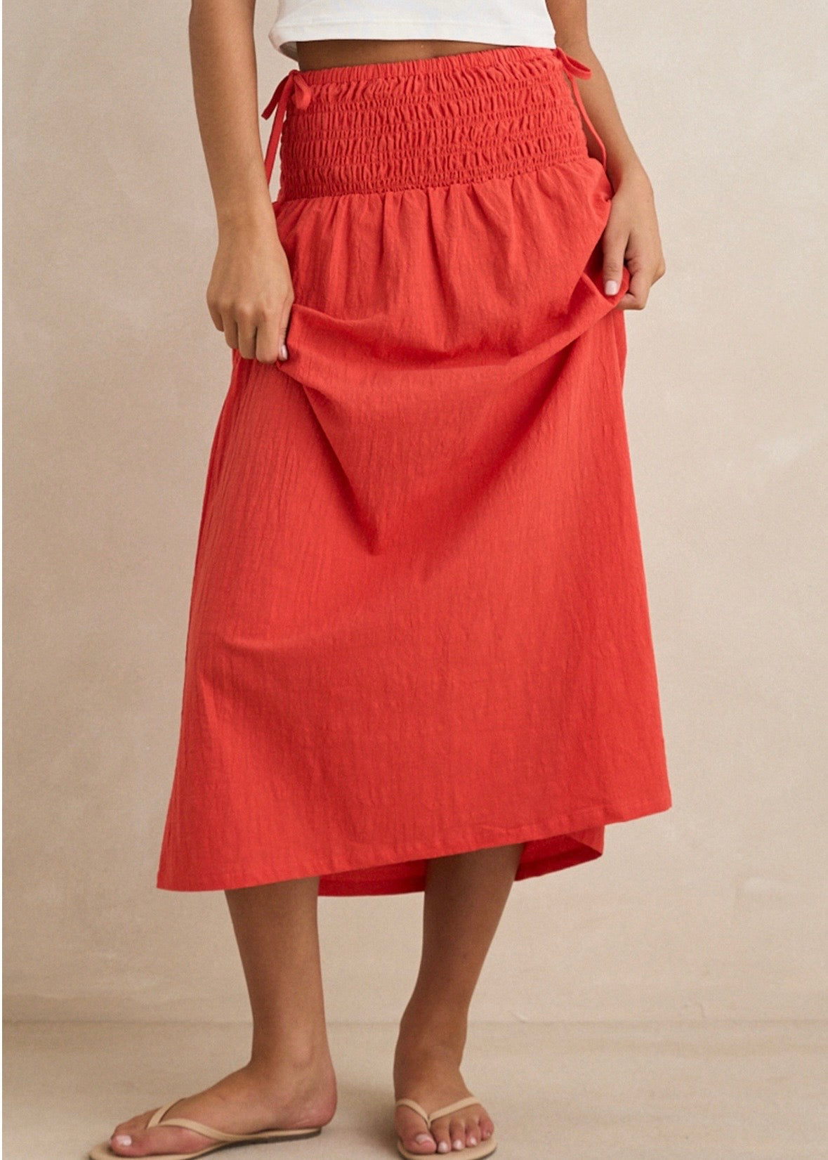 Alana Tie Side Maxi Skirt