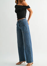 Livie Long Pocket Straight Jean