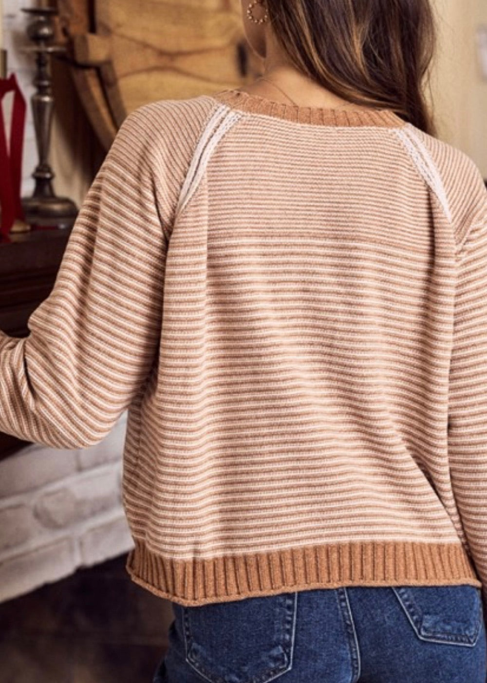 Chenille Stripe Sweater