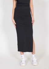 Ribbed Fitted Maxi Skirt