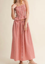 Gingham Long Skirt