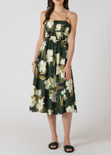 Palm Blossom Midi Dress