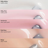 Milky Pink Green Flash Nail Polish