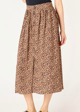Button Front Midi Skirt