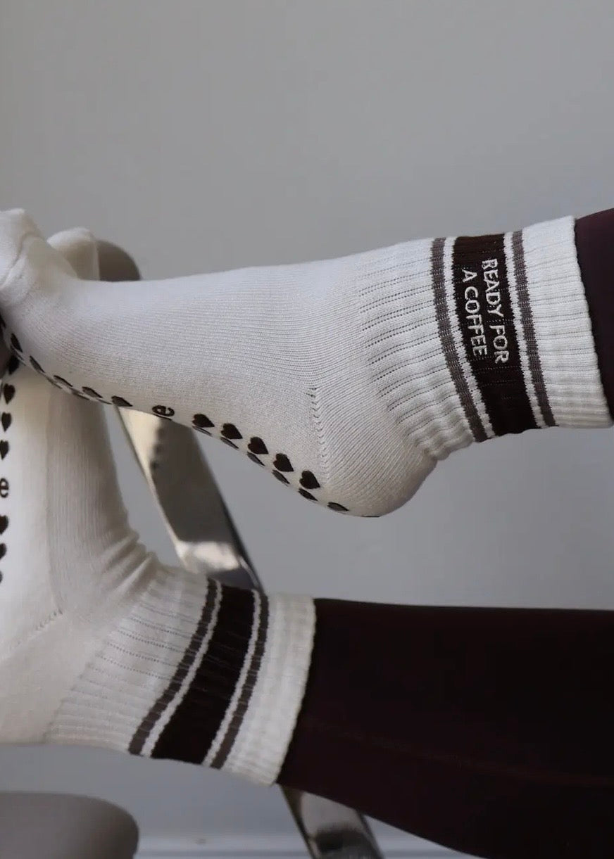 Ready For A Coffee Grip Socks