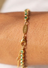Green Tennis Bracelet