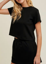 Scuba Crop Top + Skort Set