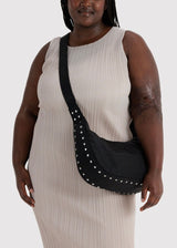 Medium Nylon Crescent Bag - Studs
