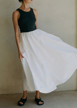 Cotton Midi Skirt