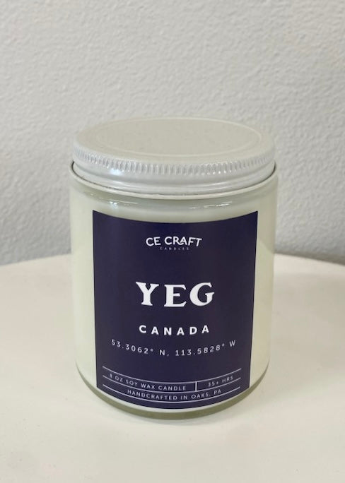 YEG Vanilla Oak Candle - 8 oz