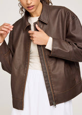 Audrey Faux Leather Jacket