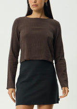 Focus Seersucker Long Sleeve Top