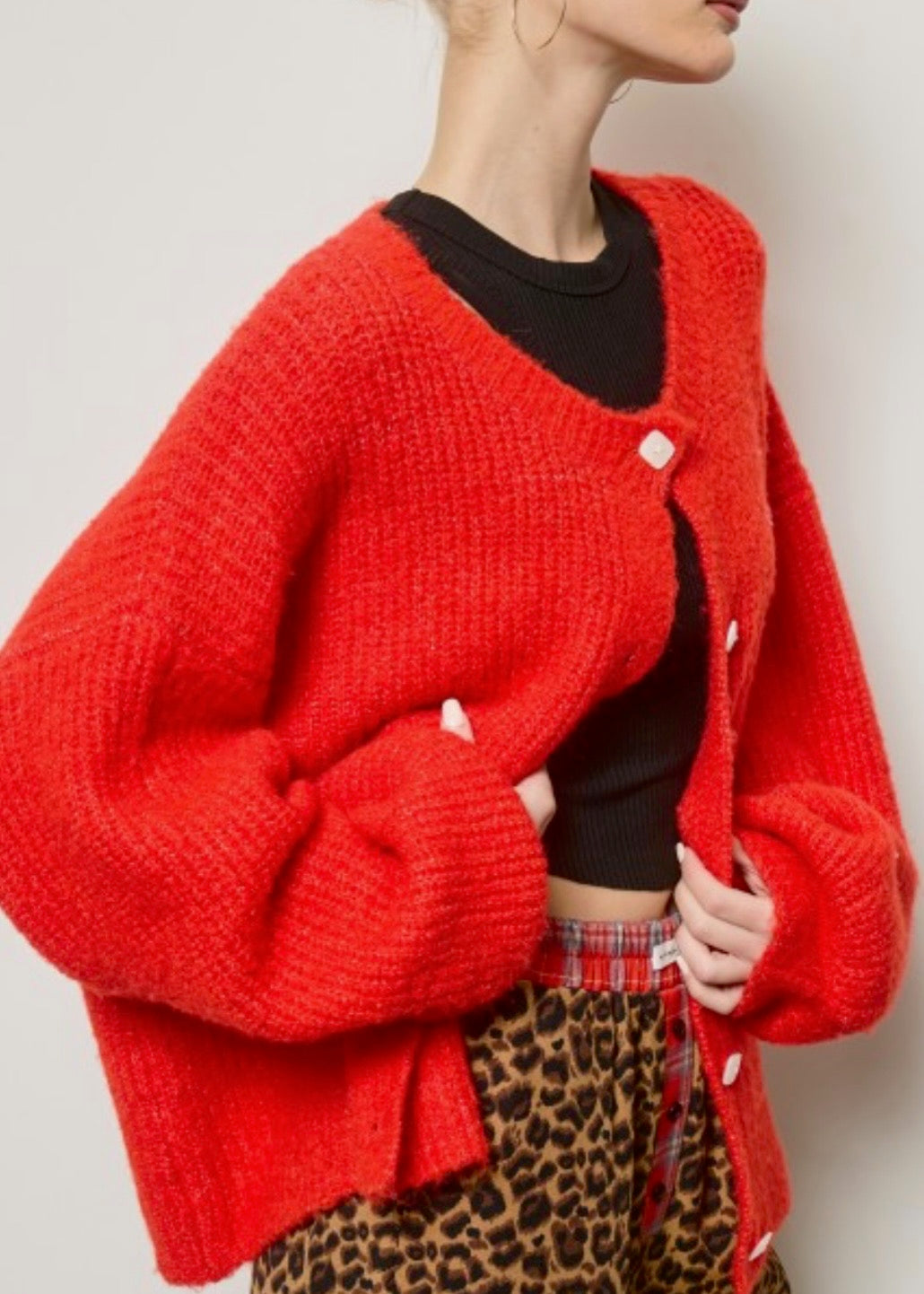 Lyra Balloon Sleeve Cardigan