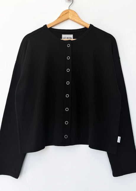 *pre-order Soft Jersey Snap Cardigan