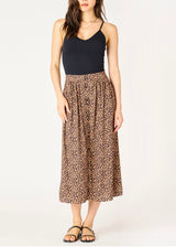 Button Front Midi Skirt