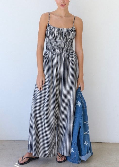 Gingham Wide Fit Jumpsuit