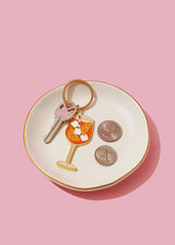 Aperol Spritz Enamel Keychain Bag Charm