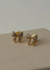 Pave Bow Studs