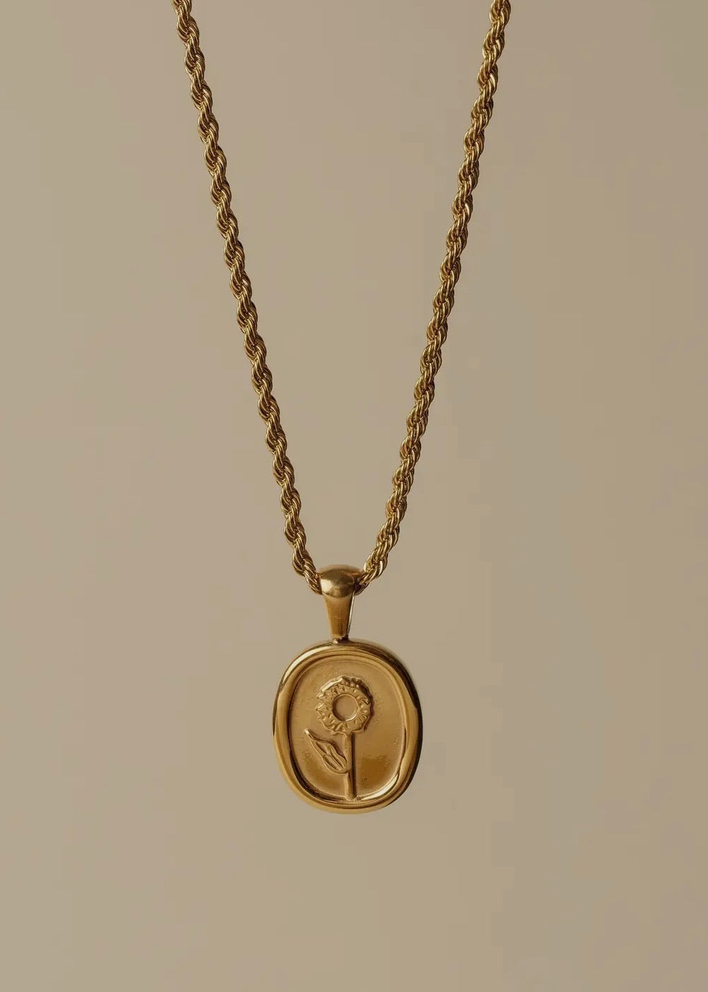 Sunflower Icon Necklace