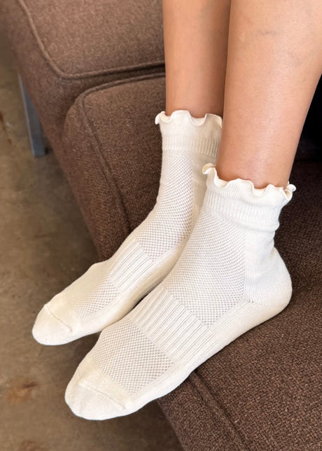 Ruffled Hugger Crew Socks