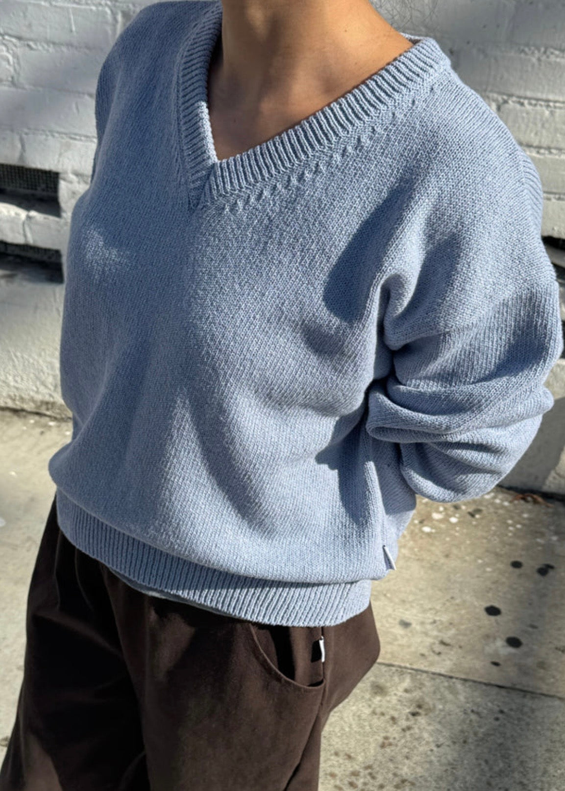 *pre-order Abby Cotton V-Neck Sweater