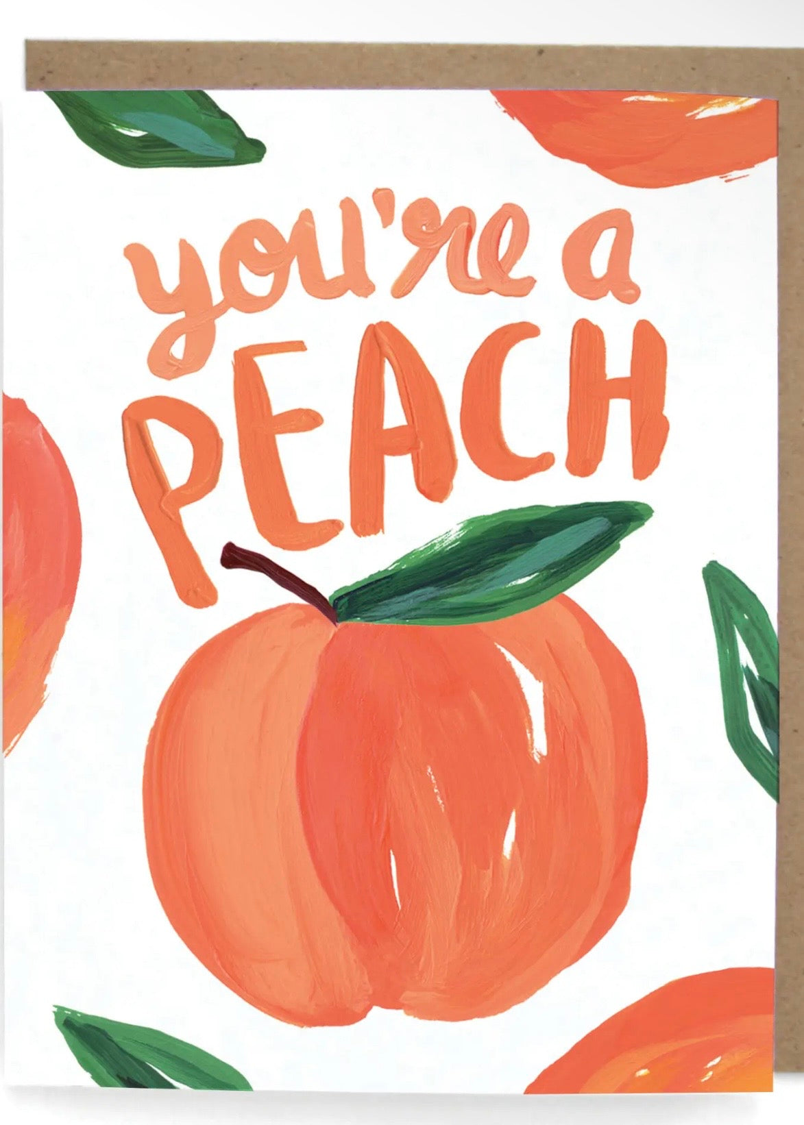 Peach Thank You Greeting Card