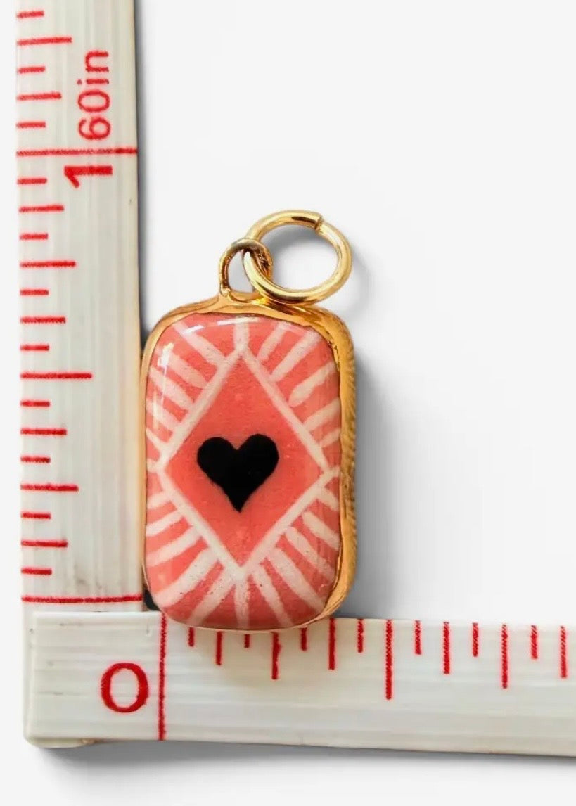Shining Heart Diamond Charm