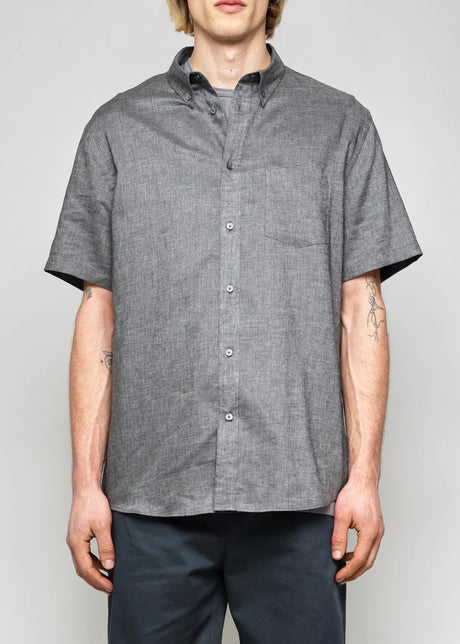 Japanese Easy Linen S/S Button Up Shirt