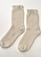 Linen Scallop Socks