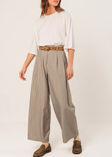 Striped Pleated Trouser