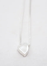Heart Charm Necklace in Sterling Silver