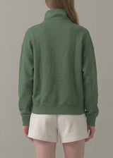 Pre Shrunk Cotton Terry Half Zip Sweatshirt