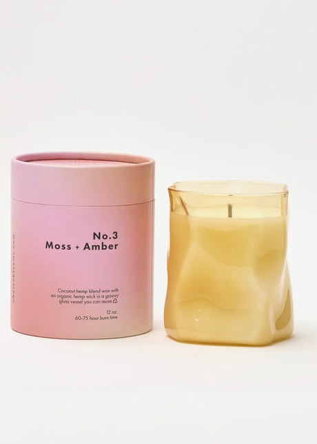No. 3 Moss + Amber Candle
