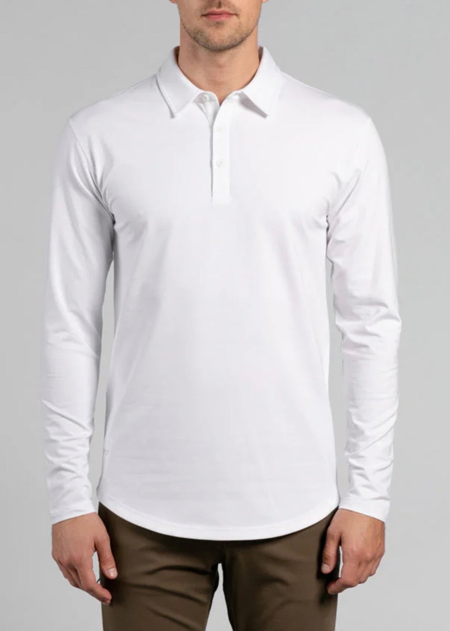 Drop-Cut Long Sleeve Lux Polo
