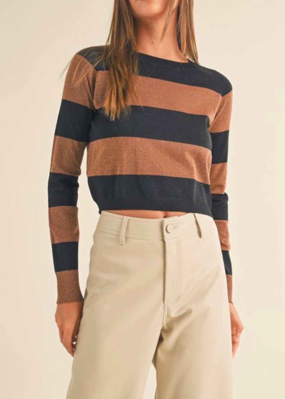 Hint Of Sparkle Stripe Sweater