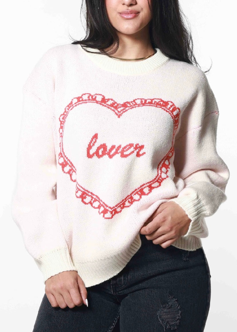 Oversized 'Lover' Sweater