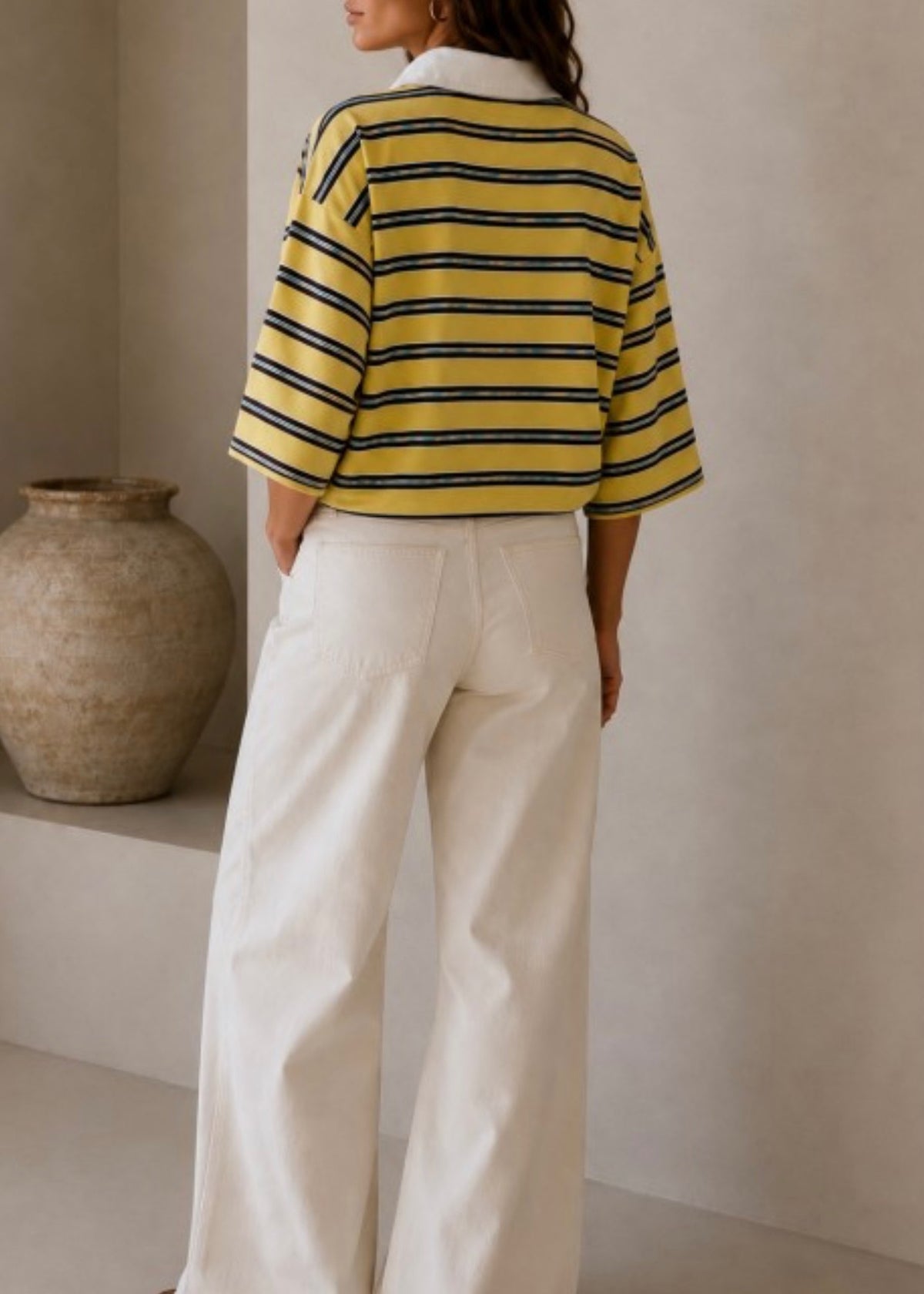 Sunshine Stripe Rugby Top
