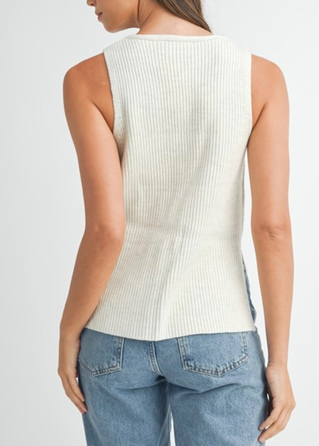 Holos Side Slit Sweater Vest