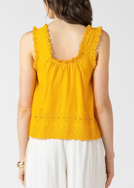 Sunflower Lace Trim Tank