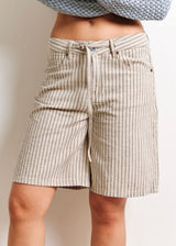 Herringbone Belted Shorts