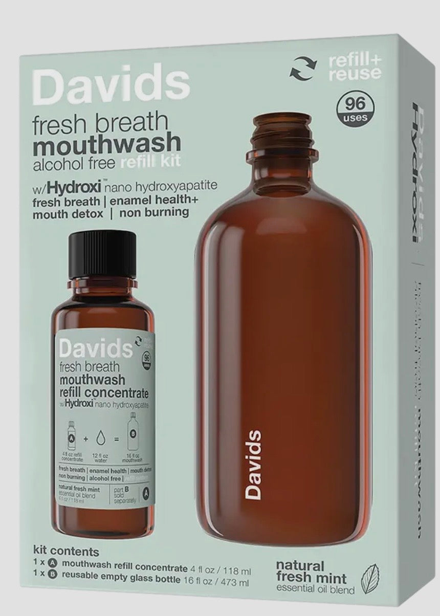 Davids Hydroxi™ Fresh Breath Mouthwash - Natural Fresh Mint