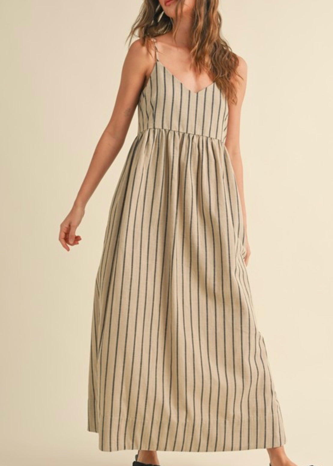 Oat Milk Stripe Dress