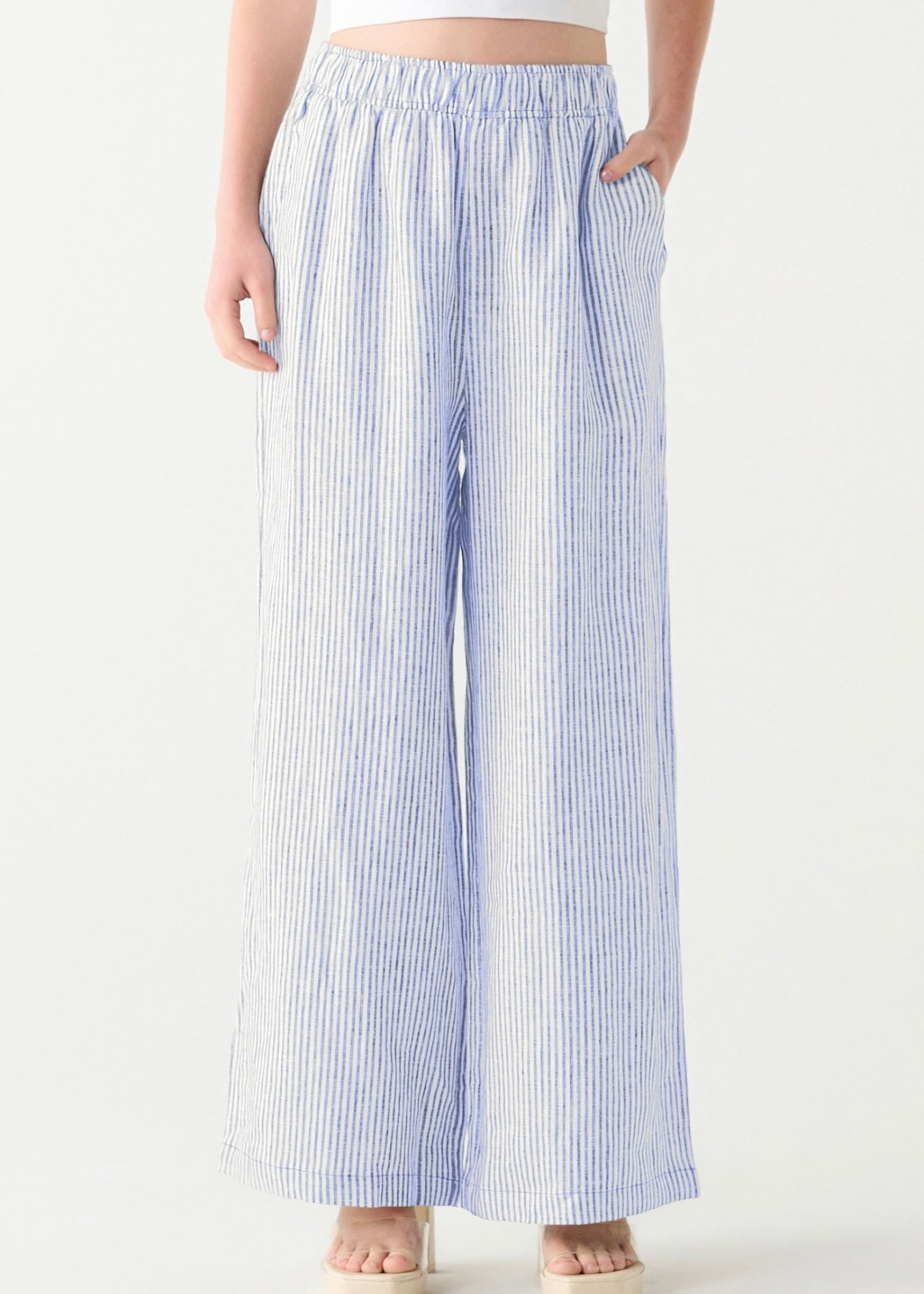 Elastic Waist Wide Leg Pant