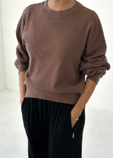 Pointelle Crew Sweatshirt