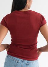 Ribbed Fitted T-Shirt