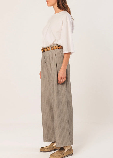 Striped Pleated Trouser