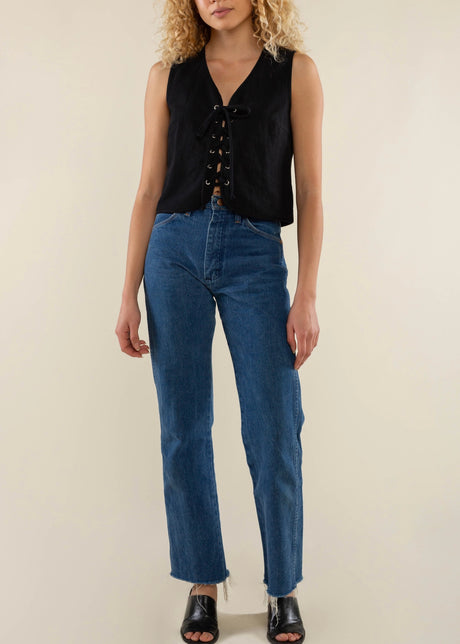 Mel Eyelet Lace Up Tank